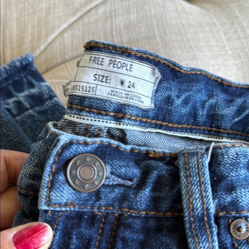 Free People Blue Denim Jeans - Picture 6 of 8